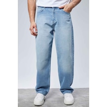 Cedy Denim Cedy Denım Yüksek Kalite Erkek Yüksek Bel Baggy Skater Jean Açık Mavi
