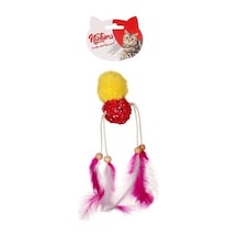 Natura PTC-007 25 CM Tüylü Bambu Peluş Top Kedi Oyuncağı