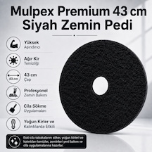 Mulpex Premium 43 Cm Siyah Zemin Pedi Cila Sökme Ve Ağır Temizlik Pedi