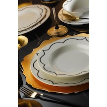 Porselen Bnkl62yt43011699 Bone Kalipso 12 Kişilik 62 Parça Yemek Takımı Çok Renkli