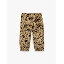 Koton Leopar Desenli Bol Kesim Pamuklu Pantolon Kahverengi Desenli 7wmg40003ad