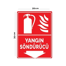 Metal Yangın Söndürücü 20cm X 30cm A4 Büyüklüğünde Uyarı Levhası Yönlendirme Tabelası