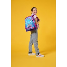 Kids Kaplumbağa Desenli Pembe Mor Okul Sırt Çantası T23756