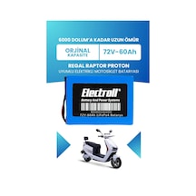 Regal Raptor Proton Batarya Standart Kapasite Lifepo4 72v 60ah Elektrikli Motosiklet Bataryası