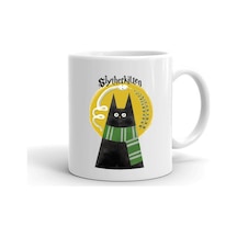 Slytherkitten Baskılı Seramik Beyaz Kahve Kupası