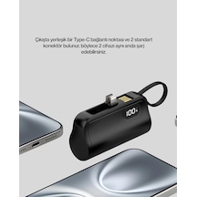 Pd 20w Hızlı Şarjlı Kablolu Kablosuz Kullanım Powerbank Açık
