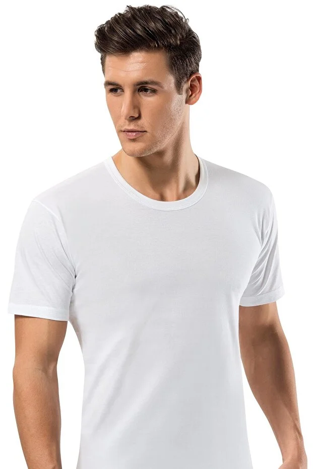 Erdem Erkek Beyaz O Yaka Atlet-3'lü Paket- 1150