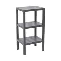 3 Raflı Gri Modüler Ünite Plastik 38x29x74 Cm Bx40 Diğer