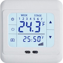 Yifomall 16a 220v Embedded Isı Kontrol Cihazı, Dokunmatik Lcd Ekran, 0-99 C Aralığı, Isı Filmi Ve Kablo Kontrolü