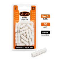 No:8 Plastik Dübel - 50 Adet