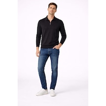 Alexandergardi Erkek Fermuarlı Sweatshirt Siyah