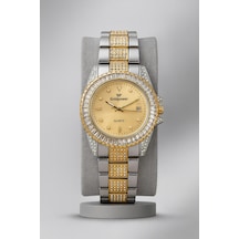 Taşlı Metal Kordon Kadın Kol Saati Gold/gümüşiçisarı - 646846802 Rose Gold