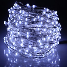 Uravas Store Pilli Dekoratif Peri Led Işık 10 Metre Beyaz Parti Aydınlatma