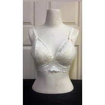 Koza Kadın Desteksiz İpli Soft Bralet Sütyen-ekru