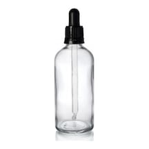 100 Ml Şeffaf Damlalıklı Cam Şişe . 6 Adet