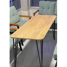 Wood Idea 60×110 Metal Ayaklı Masa Mutfak Masası Çalışma Masası B Çam