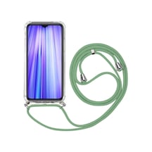Xiaomi Redmi Note 12 5g Boyun Askılı Köşe Korumalı Şeffaf Silikon Telefon Kılıfı Yeşil