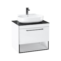 Orka Knidos 90 Cm Mdf Beyaz Banyo Dolabı Alt Modül Ve Lavabo Beyaz
