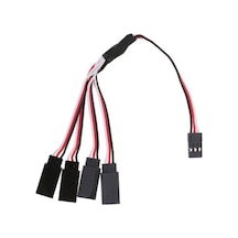 Y Tipi Servo Kablosu 30cm - 1jr Erkek 4 Futaba Dişi