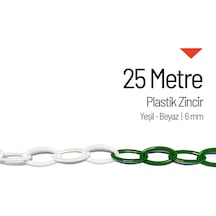 Plastik Zincir 6mm Yeşil-beyaz 25 M-3398