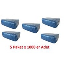 Vakumlu Ambalajlı Mavi Galoş 1000 x 5 Paket (5000 Adet)