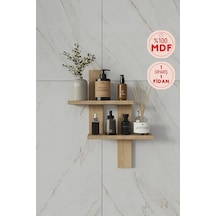 Lavanta %100 Mdf Duvar Rafı Lefkas Meşe