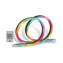 Ct-4567 Pixel Neon Led Set 5 Metre Rgb Kumandalı Esnek Şerit Işık İç & Dış Mekan Dekoratif Aydı