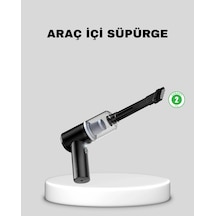 Hubrendy Kargo Mini Şarjlı Araç Süpürgesi 120w Güçlü Motor, 5500pa Vakum Emiş, Yıkanabilir Filtre