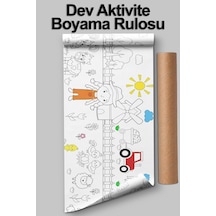 Melolisa Çiftlik Temalı, Aktivite Rulo Boyama Kağıdı - 62 Cm X 2.5 Metre Dev Rulo