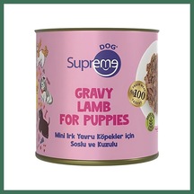 Supreme Dog Mini Irk Yavru Köpekler Için Soslu Ve Kuzulu Konserve Mama 200 Gr - Tekli Bss
