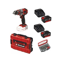 Einhell TP-CD 18/50 Li-ı Bl Solo Akülü Vidalama Seti + 2 X 4 Ah Starter Kit Bits Uç + Çanta