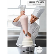 Profesyonel 65 Cm Krema Torbası Bez En Büyük Boy Endüstriyel Kapasite beyaz