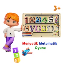 Tineke Manyetik Eğitici Renkli Sayma Ve Eşleştirme Labirenti Eğitim Oyuncağı - Ahşap Montessori Oyunu Sayı