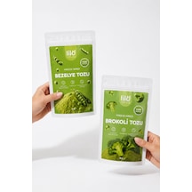 Freeze Dried Bezelye & Brokoli Tozu 2x50 G - Dondurularak Kurutulmuş %100 Sebze Tozu - 900926225 Diğer