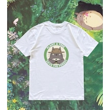 Startmore Unisex Oversize Anime Totoro Tshirt Beyaz