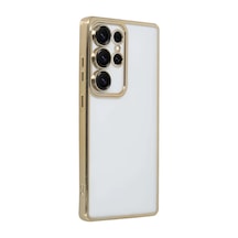 Samsung Galaxy S25 Ultra Uyumlu Kılıf Lensli Silikon - Gold