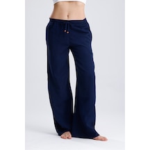 Magic Form Kadın Müslin Pantolon Lacivert - 707322025 Lacivert