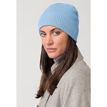 Eke Tekstil Unisex Mavi Fitilli Yumuşak Basic Bere Mavi