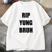 Flood Of Style Rıp Yung Bruh T Shirt Lil Tracy Meme Peep T-shirt Komik Yaz Pamuk Tshirt Tees Boy T-shirt Yun Beyaz
