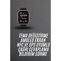 Mey İthalat Akıllı Saat 2.02 İnch Nabız Ölçer Arama Konuşma Müzik Dinleme