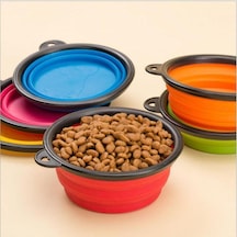 Oripet 12 Oz Katlanabilir Seyahat Silikon Köpek Mama Kabı 350 ML