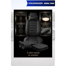 Volkswagen Bora 1999 Uyumlu Lüks Siyah Renk Premium 2 Adet Minder Ve Yastık