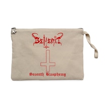 Beherit Seventh Blasphemy Krem Astarlı Cüzdan / El Çantası Krem
