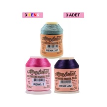 3 Adet Altınbaşak Oya Ve Dantel İpi 20 Gr - Royaleks - No: 005 - 432 - 357 Çok Renkli