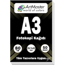 A3 Fotokopi Kağıdı 50 Adet 80 Gr 29,7x42 Cm Artmaster A3 Boy Fotokopi Kağıdı Yazıcı Kağıdı 50 Li