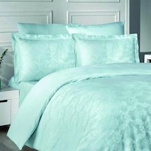 Maxstyle Jakarlı Saten Evgenia Mint Çift Kişilik Nevresim Takımı Mint