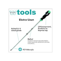 Weber Tools Extra Uzun Yıldız Uçlu Tutamaklı Tornavida Pz2 x