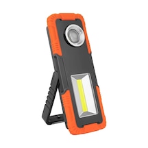 Şarjlı Tamirci Lambası 3 Modlu Led Çalışma Lambası Mıknatıslı & Askılı Ipx4 Suya Dayanıklı Siyah