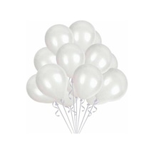 Metalik Beyaz Balon 80 Adet 12 İnc Lateks Balon