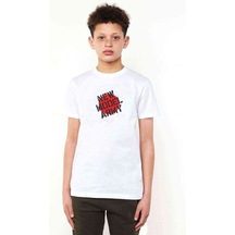 Tshirthane New Model Army Logo Baskılı Unisex Çocuk Beyaz T-Shirt